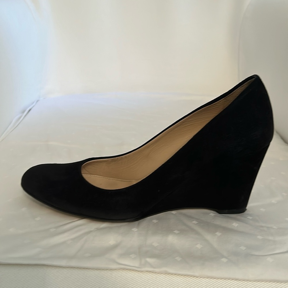 J Crew Black Suede Wedge Size 7.5